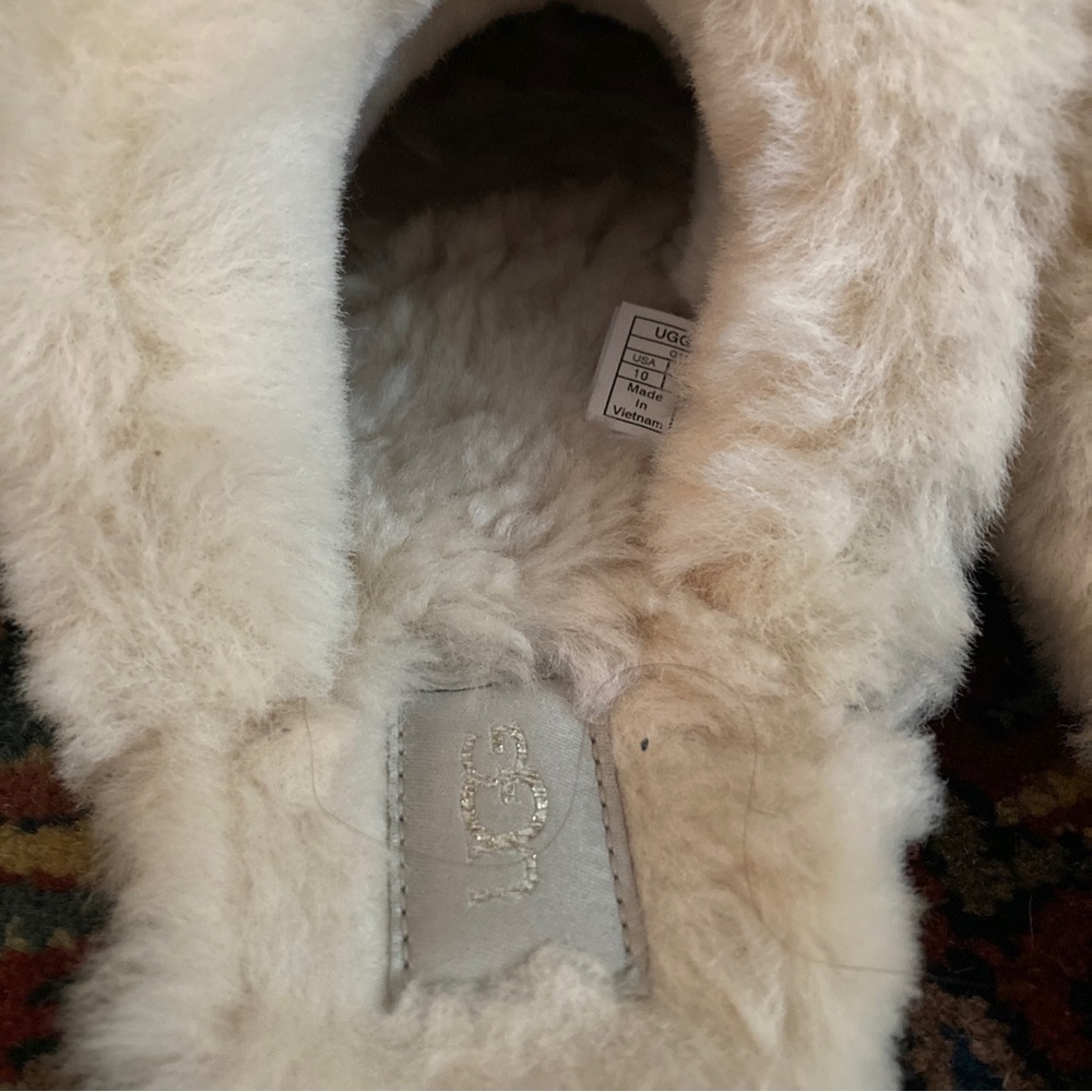 Worn 2x UGG Women’s SCUFFETTE II sz 10 METALLIC SILVER Gorgeous! - Picture 4 of 12